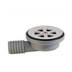 Ambassador Marine 2" 95&deg; Elbow Floor Drain, Ultra Mirror Finish